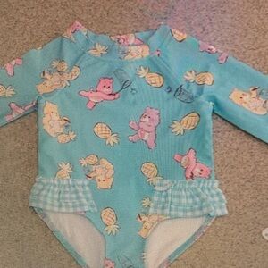 Kids Swimwear with Cartoon Print - Blue